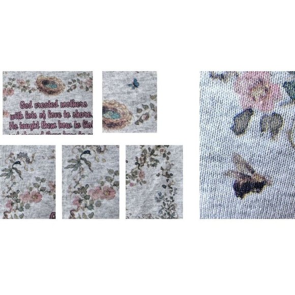 VTG 90s Hallmark God Created Mothers Sweatshirt Sz S? M? Bird Bee Butter… - Picture 8 of 12